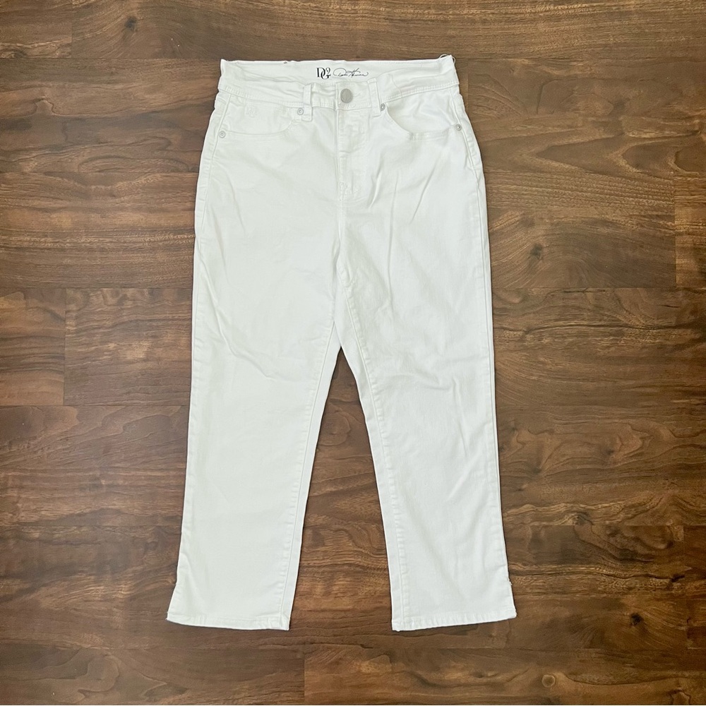 DG2 by Diane Gilman Classic Stretch Straight-Leg Ankle Denim White Women’s SZ 6P